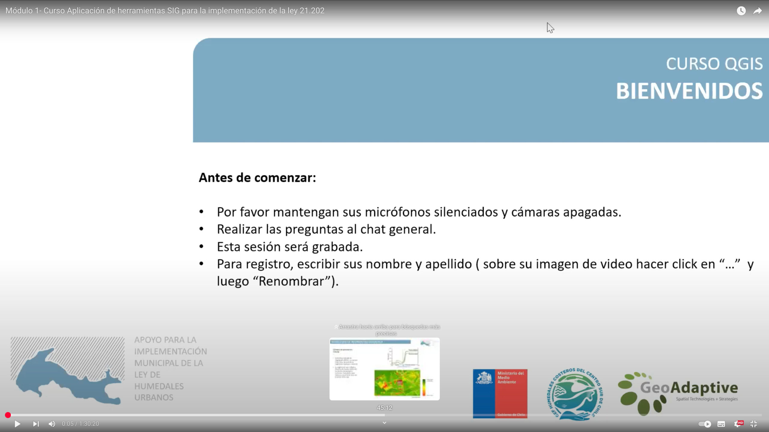Módulo 1- Curso Aplicación de herramientas SIG para la implementación de la ley 21.202